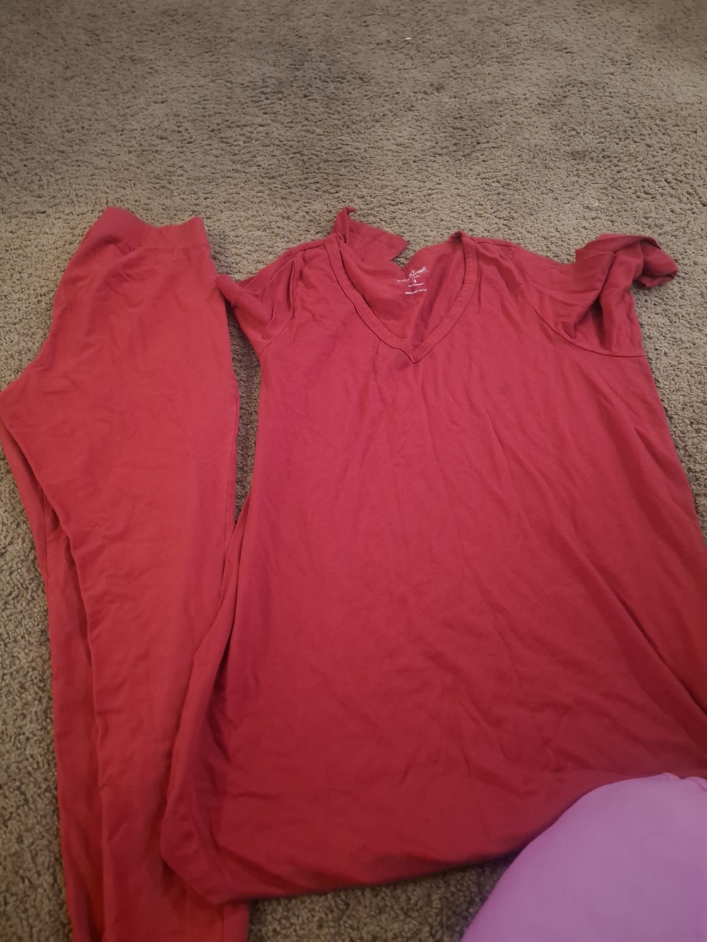 Torrid Red V-Neck Top and Leggings Set